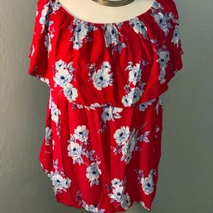 Off Shoulder Flounce Top